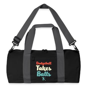 Le ballon au prisonnier prend des balles - Sac de sport recyclé - noir/gris graphite - Devant