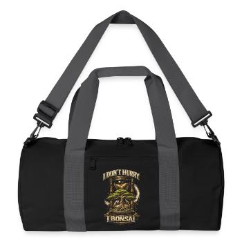 Bonsai Tree I Don't Hurry I Bonsai - Recycled Duffel Bag - black/graphite grey - Front