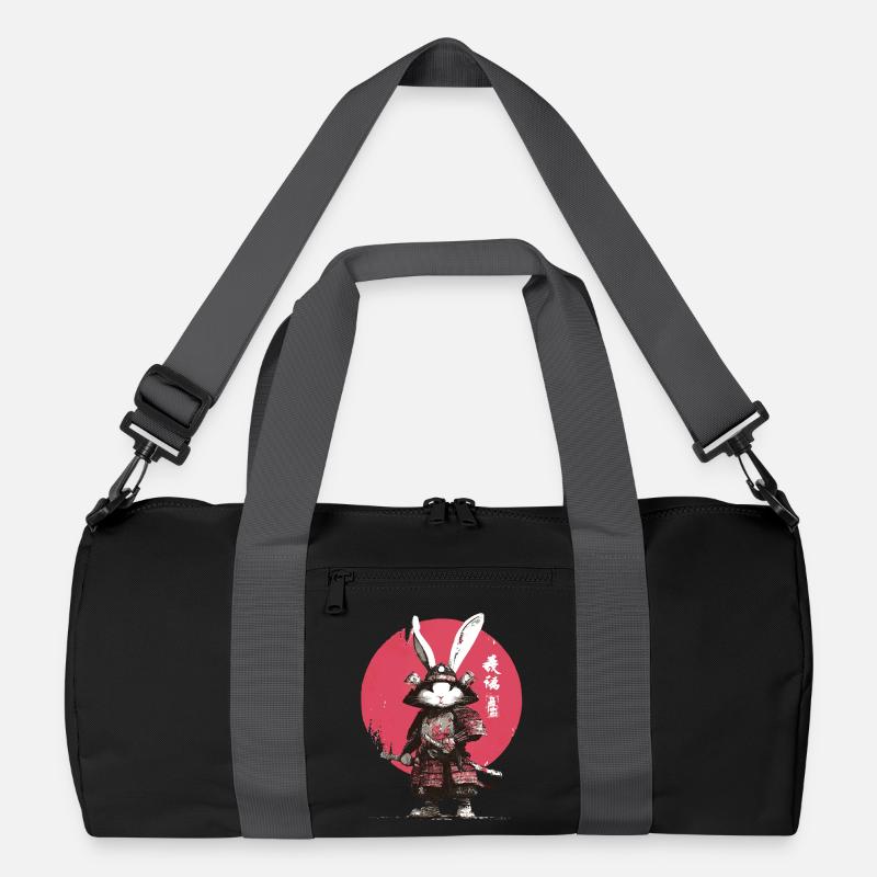 Bunny Samurai in Armor Recycled Duffel Bag