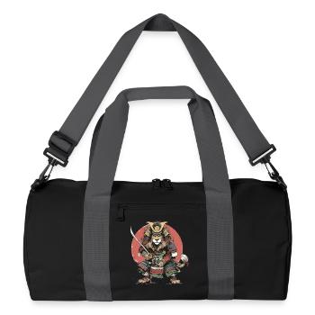 Lion Samouraï en armure - Sac de sport recyclé - noir/gris graphite - Devant