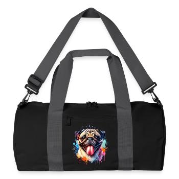 Motif Carlin - Sac de sport recyclé - noir/gris graphite - Devant