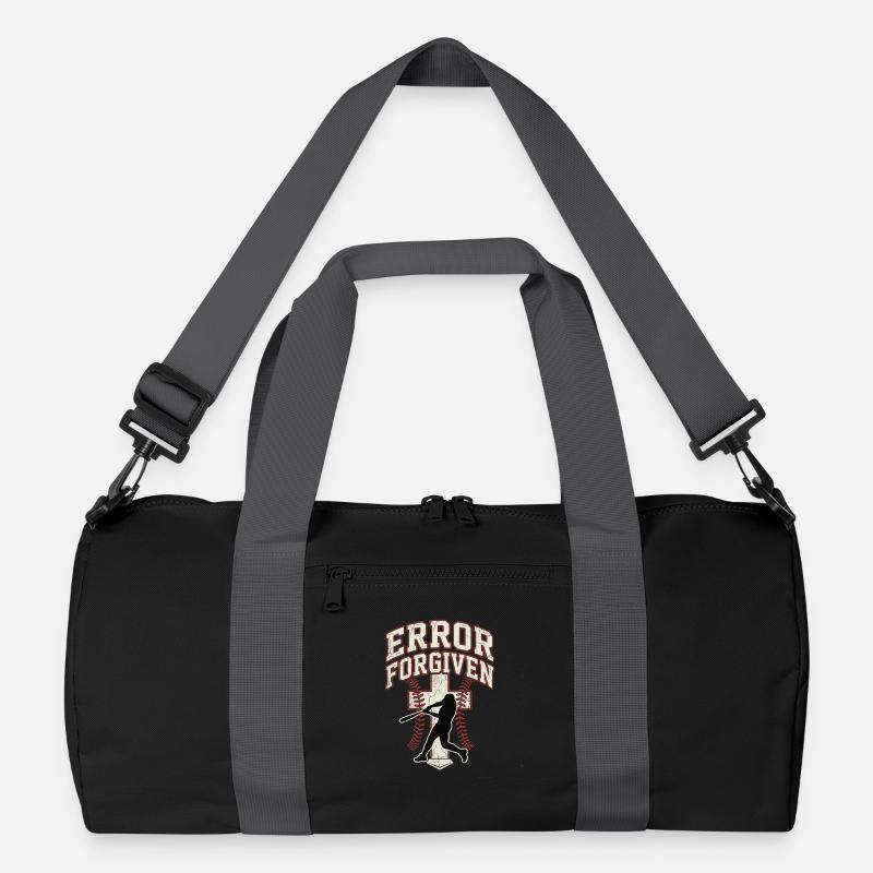 Error Forgiven Christian Baseball Faith Jesus Recycled Duffel Bag