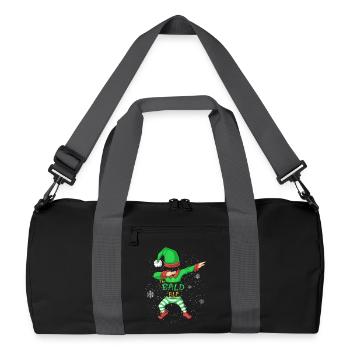 The Bald Elf Shirt - Family Matching Christmas Tee - Recycled Duffel Bag - black/graphite grey - Front