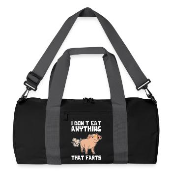Pet de cochon : Pun Tee - Sac de sport recyclé - noir/gris graphite - Devant
