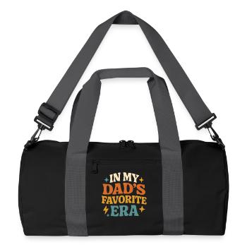 In My Dad's Favorite Era Daughter Families Humor - Recycled Duffel Bag - black/graphite grey - Front