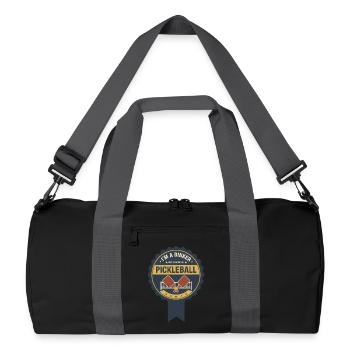 Joueur drôle de pickleball, je suis un dinker, pas un combattant - Sac de sport recyclé - noir/gris graphite - Devant