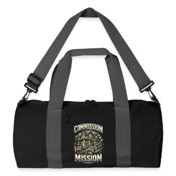 La commission des agents immobiliers est la mission - Sac de sport recyclé - noir/gris graphite - Devant