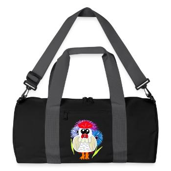 Anniversaire Fête des Mères Poulet Poule Poule Poule - Sac de sport recyclé - noir/gris graphite - Devant