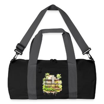 Luxus trifft Wildnis - Recycelte Duffel Bag - Schwarz/Graphitgrau - Vorne