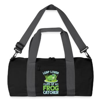 Frog Catcher Leap Lover Frog - Recycled Duffel Bag - black/graphite grey - Front