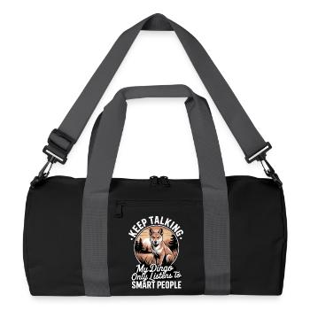 Dingo Animal Dog Sauvage Australien Design - Sac de sport recyclé - noir/gris graphite - Devant