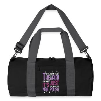 Nail Designer Nail Designer Cosmetics Nail Salon - Recycled Duffel Bag - black/graphite grey - Front