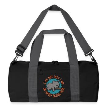I’m Not Lazy Koala Energy Saving Mode - Recycled Duffel Bag - black/graphite grey - Front