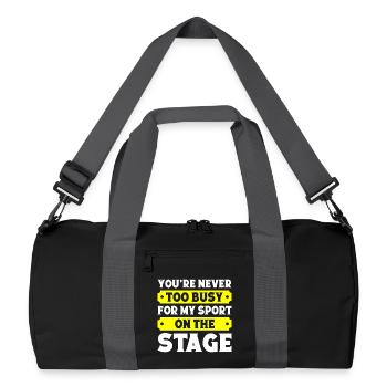 Le théâtre n’est jamais trop occupé sur scène Acteur Comédie musicale - Sac de sport recyclé - noir/gris graphite - Devant