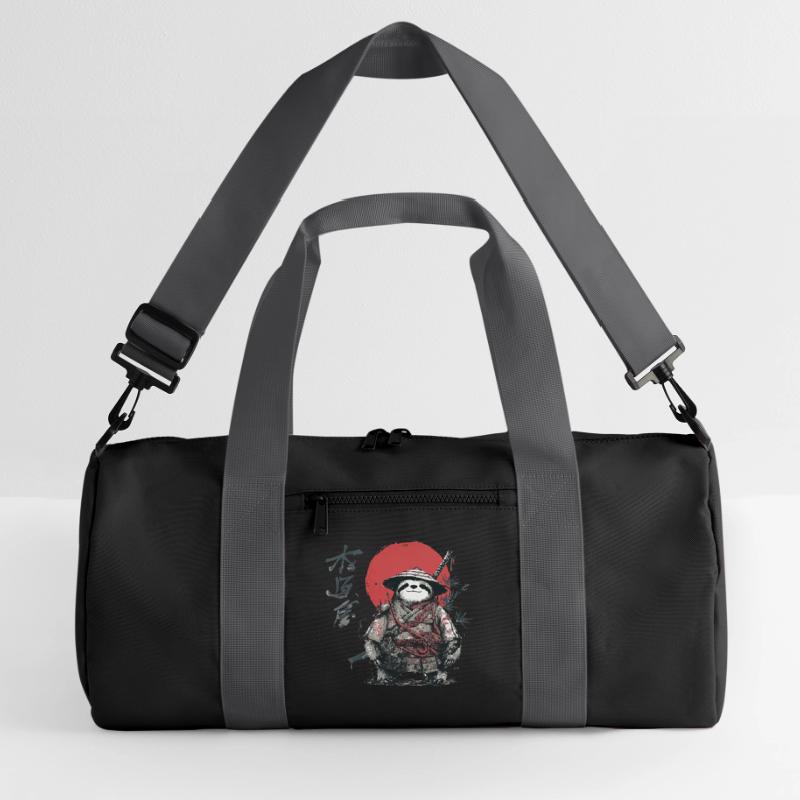 Sloth Samurai Under Red Sun Recycled Duffel Bag