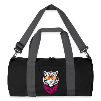 Cool White Tiger Sunglasses - Recycled Duffel Bag - black/graphite grey - Front