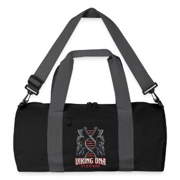 Wikinger DNA Axt Symbol – Es liegt im Blut - Recycelte Duffel Bag - Schwarz/Graphitgrau - Vorne