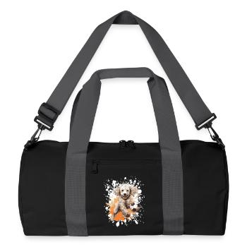 Caniche Chien Équipe de Football - Sac de sport recyclé - noir/gris graphite - Devant