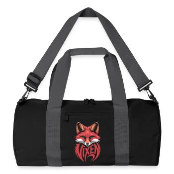 Vixen Fox Shirt - Stylish Vixen Motif Gift - Recycled Duffel Bag - black/graphite grey - Front