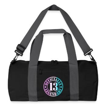 13. Geburtstag Junge Mädchen Legende Level 13 - Recycelte Duffel Bag - Schwarz/Graphitgrau - Vorne