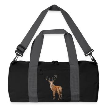 Weisswedelhirsch White-Tailed Deer - Recycled Duffel Bag - black/graphite grey - Front