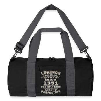 Mai 1991 - Sac de sport recyclé - noir/gris graphite - Devant