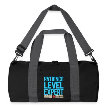 Homeroom Teacher Patience Level Expert Educator - Recycled Duffel Bag - black/graphite grey - Front
