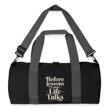 Homeroom Teacher Before Lessons Come Education - Recycled Duffel Bag - black/graphite grey - Front
