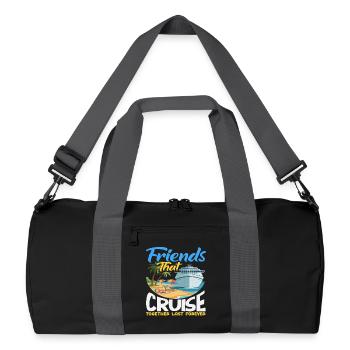 Friends Cruise Together Vacation Travel - Recycled Duffel Bag - black/graphite grey - Front