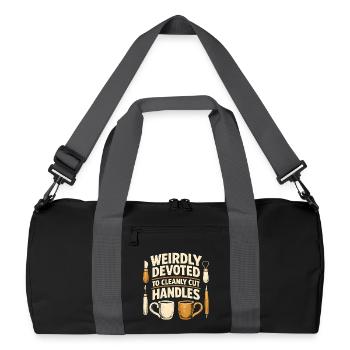 Henkel sauber schneiden | Keramik - Recycelte Duffel Bag - Schwarz/Graphitgrau - Vorne