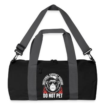 Emotional Support Husband Monkey - Recycled Duffel Bag - black/graphite grey - Front
