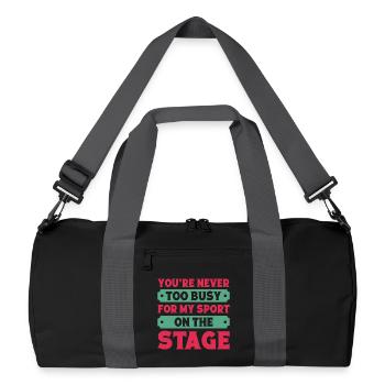 Théâtre musical Jamais trop occupé sur scène Théâtre - Sac de sport recyclé - noir/gris graphite - Devant