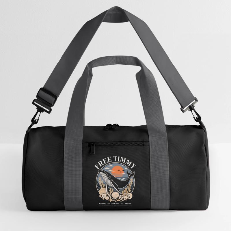 Humpback Whale Timmy Hope Statement Merch Recycled Duffel Bag