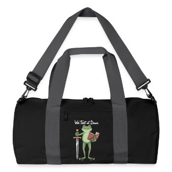 Dawn Test Frog: Sword & Book - Recycled Duffel Bag - black/graphite grey - Front
