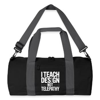 Designer Educator I Teach Design Creative Educator - Recycelte Duffel Bag - Schwarz/Graphitgrau - Vorne