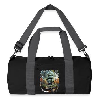 Raum in Woods Dome - Recycelte Duffel Bag - Schwarz/Graphitgrau - Vorne