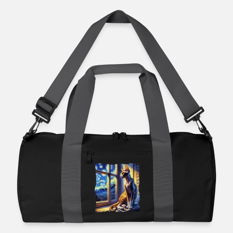 Cornish Rexkatze Starry Night Recycelte Duffel Bag