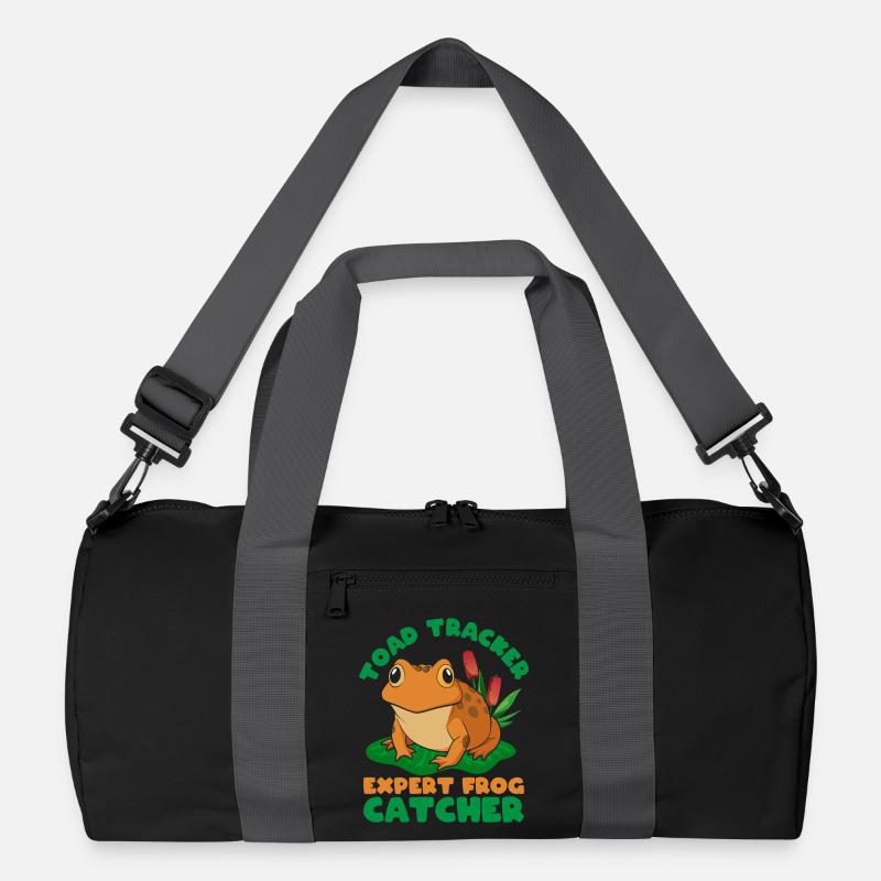 Frog Catcher Toad Tracker Expert Frog - Recycled Duffel Bag - black/graphite grey