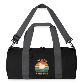 Chuchoteur de moutons - Éleveur et berger de moutons drôle - Sac de sport recyclé - noir/gris graphite - Devant