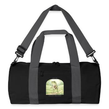 Auf, Um Den Herrn Zu Preisen Christ Frosch - Recycelte Duffel Bag - Schwarz/Graphitgrau - Vorne