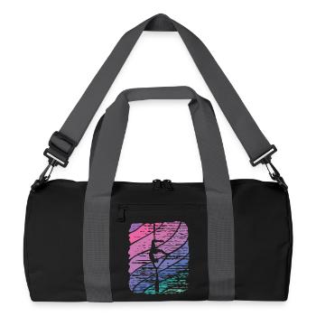 Tissu vertical Acrobaties aériennes vintage Soie aérienne - Sac de sport recyclé - noir/gris graphite - Devant
