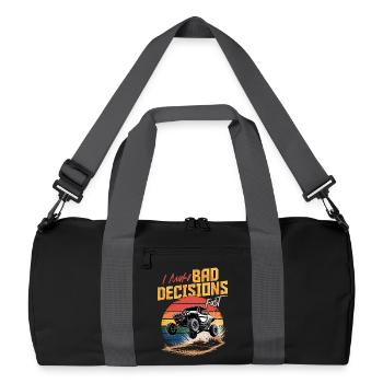 UTV Off Road 4 Wheeler Side by side - Recycelte Duffel Bag - Schwarz/Graphitgrau - Vorne