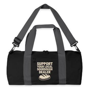 Idée cadeau pour pain au levain Baking Baker Baker - Sac de sport recyclé - noir/gris graphite - Devant