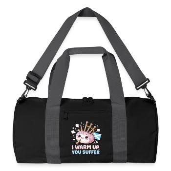 Bagpipe Bagpiper I Warm Up You Suffer - Recycled Duffel Bag - black/graphite grey - Front
