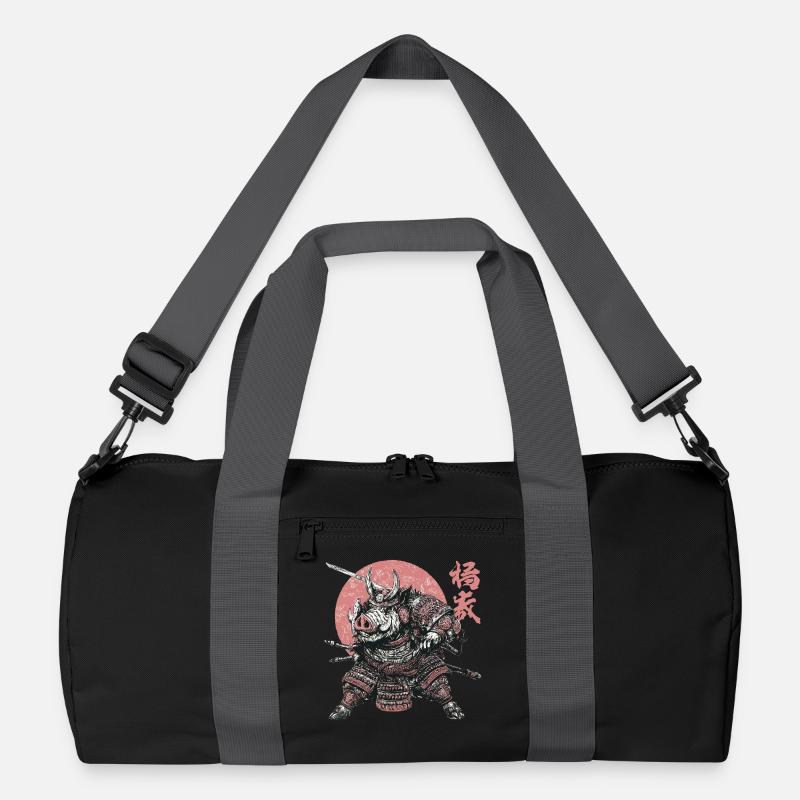 Samurai Boar Armor Clash Recycled Duffel Bag