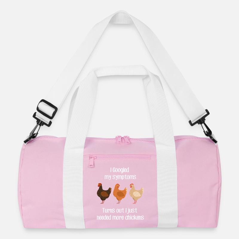 Huhn spricht mit Recycelte Duffel Bag