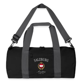 Couronne d’armoiries de Salzbourg Autriche – Souvenir de voyage - Sac de sport recyclé - noir/gris graphite - Devant