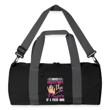 Nail Designer Nail Designer Cosmetics Nail Salon - Recycled Duffel Bag - black/graphite grey - Front