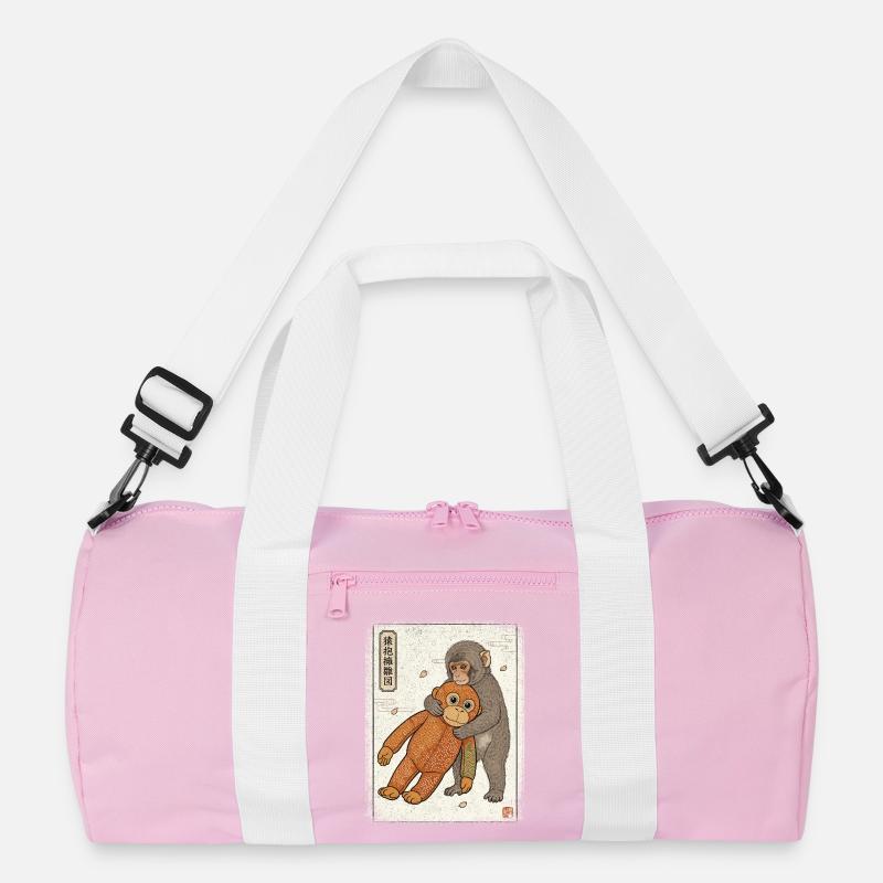 Ukiyo-e Baby Monkey Punch Recycelte Duffel Bag