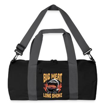 BBQ Grilling Meat Smoking Barbecue - Recycled Duffel Bag - black/graphite grey - Front